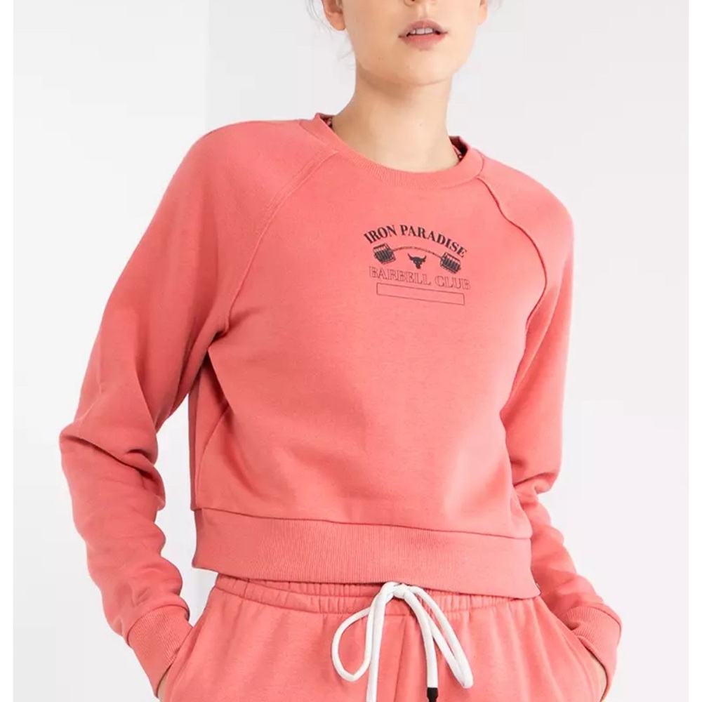 NWT Under Armour Project Rock Home Gym Fleece Crew L - Picture 1 of 7